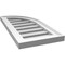 Ekena Millwork Quarter Round Top Right Surface Mount PVC Gable Vent w/ 2"W x 1-1/2"P Brickmould Frame, 12"W x 24"H GVPQR12X2402SF - alternate 5
